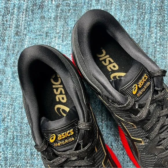 Asics MetaRide Running Shoes in Black Classic Red