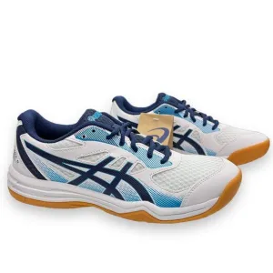 Asics Sneakers Men’s 8 White Upcourt 5 Blue Gum Volleyball Shoes Sporty Athletic