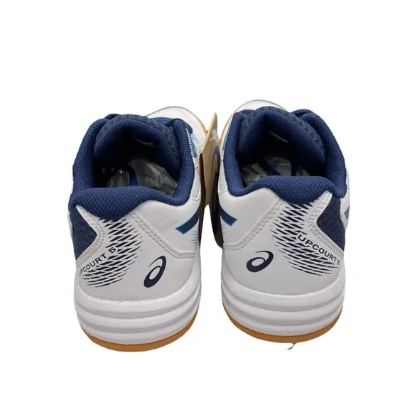 Asics Sneakers Men’s 8 White Upcourt 5 Blue Gum Volleyball Shoes Sporty Athletic