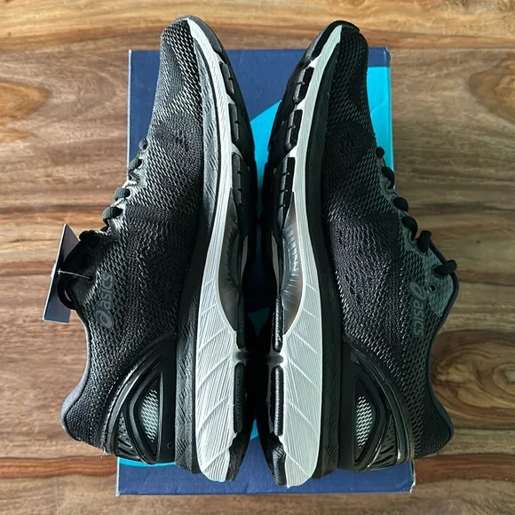 ASICS Women Gel Nimbus 20 Running Shoes NWT SZ 9   Black White Carbon new in box