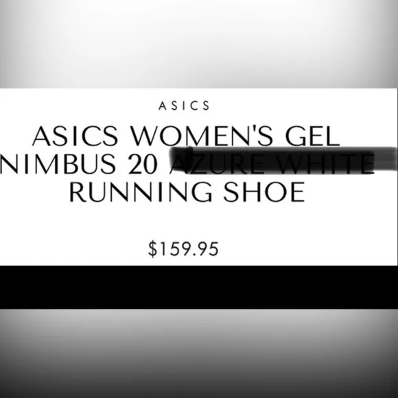 ASICS Women Gel Nimbus 20 Running Shoes NWT SZ 9   Black White Carbon new in box