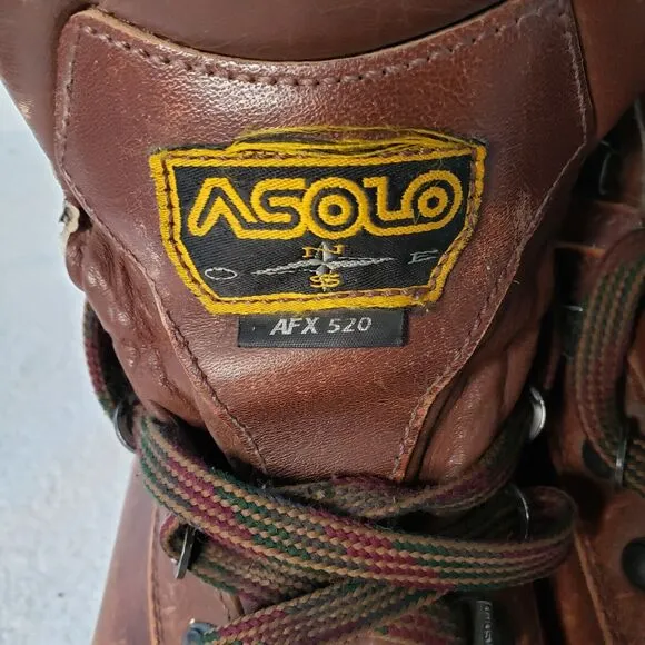 ASOLO AFX 520 Hiking Boots Women 8.5 Leather Lace Up Brown Mountaincore