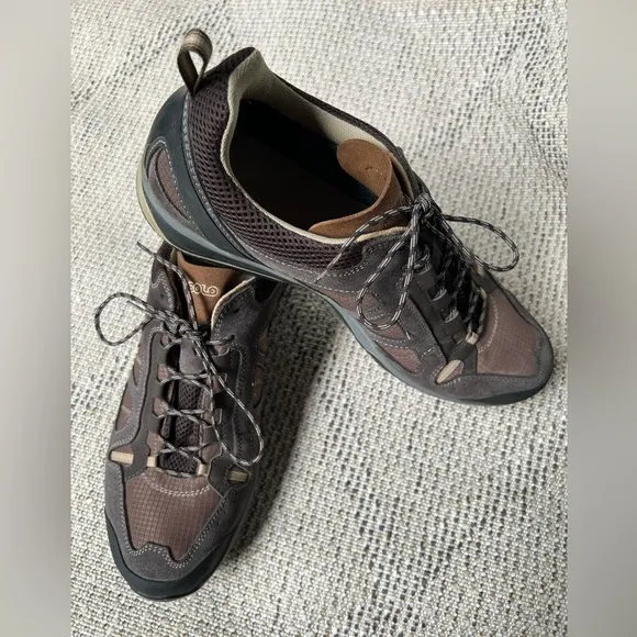 ASOLO MEGATON GV GoreTex Vibram Hiking Trail Shoes Brown Gray  Size 12