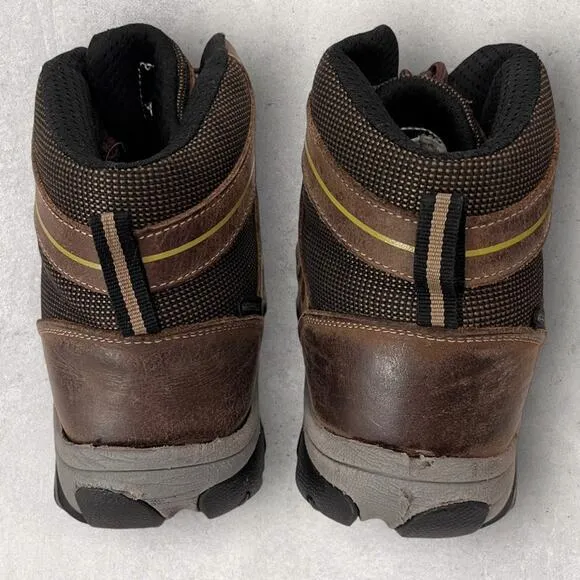 Avenger Hiking Work Boots Men’s 11 Brown Leather Waterproof Safety No Slip