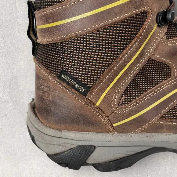 Avenger Hiking Work Boots Men’s 11 Brown Leather Waterproof Safety No Slip