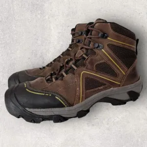Avenger Hiking Work Boots Men’s 11 Brown Leather Waterproof Safety No Slip
