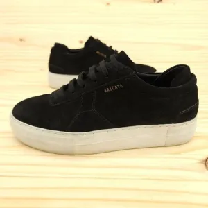 Axel Arigato Women's Platform Sneakers Sz 7.5 Navy Blue Suede Handmade Shoes