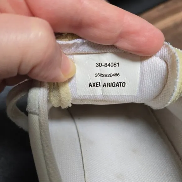 Axel Arigato Women's White Gray Genesis Vintage Leather and Suede Runner Shoes