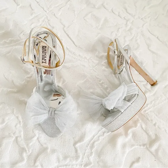 Badgley Mischka Sophie Bow Platform Sandals