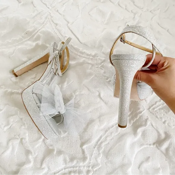 Badgley Mischka Sophie Bow Platform Sandals