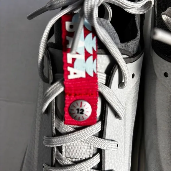 BALA Twelves Silver athletic Sneakers Red Accents Lightweight Shoes‎ M6/W7 NWT