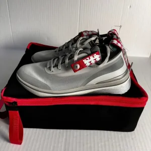 BALA Twelves Silver athletic Sneakers Red Accents Lightweight Shoes‎ M6/W7 NWT