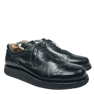 Bally Italy &quot;Rutger&quot; Platform Sneakers Glossy black Leather Men's Sz 10