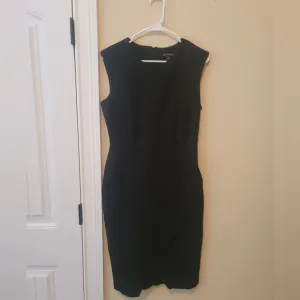 Banana Republic Black Denim Sheath Midi Sleeveless Sheath Dress