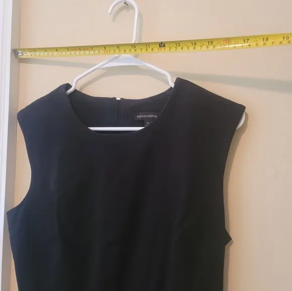 Banana Republic Black Denim Sheath Midi Sleeveless Sheath Dress