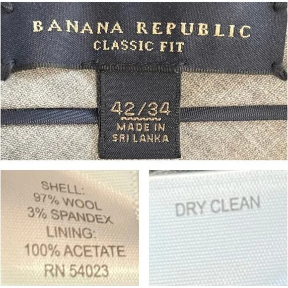 Banana Republic Brown Wool Classic Fit Dress Pants NEW 42/34
