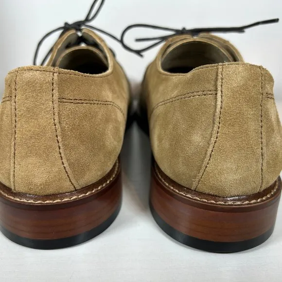 Banana Republic Reace Suede Oxford M Dress Shoes 11 1/2 in Vintage Tan S…