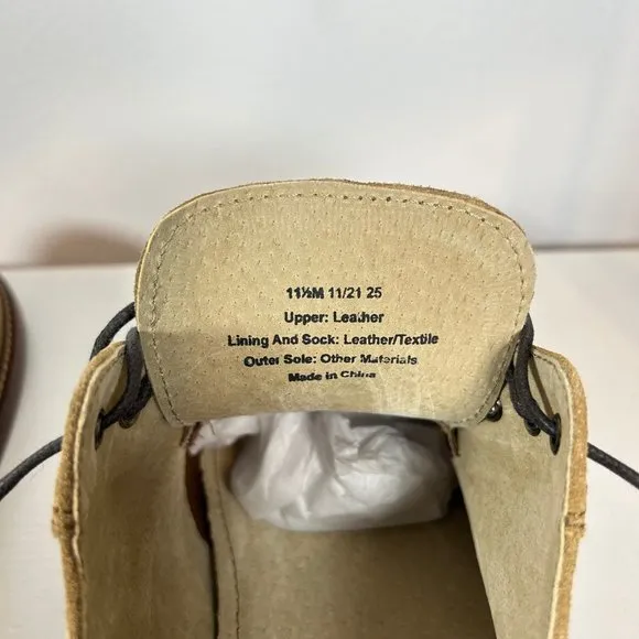 Banana Republic Reace Suede Oxford M Dress Shoes 11 1/2 in Vintage Tan S…