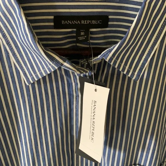 Banana Republic striped cotton shirtdress