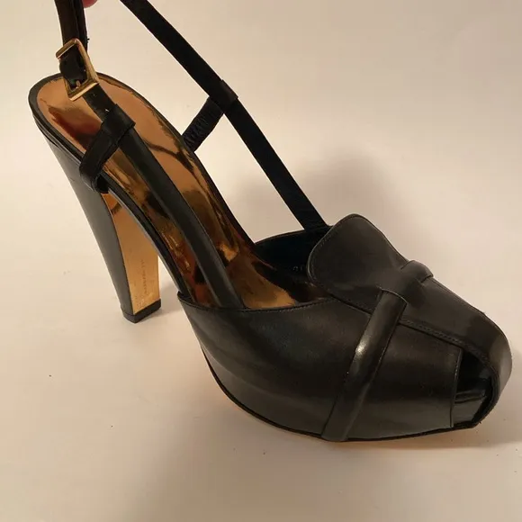 Barbara Bui Brown Leather Platform High Heel Stiletto Sandals 7.5 Shoes Spain