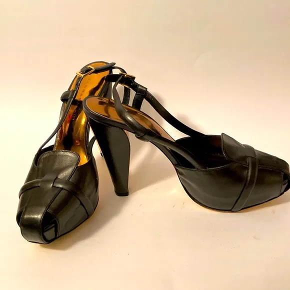 Barbara Bui Brown Leather Platform High Heel Stiletto Sandals 7.5 Shoes Spain