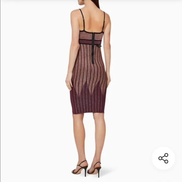 BCBGMAXAZRIA Knit Bodycon Mid-Century Modern Dress NWT