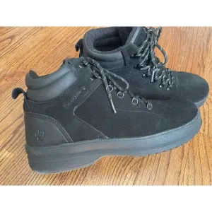 Bearpaw Men 11 Dominic Boots Black Suede Waterproof Sheepskin Insole Leather