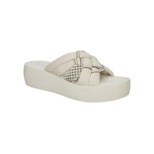BELLA VITA Womens Ivory 1&quot; Platform Ned-italy Wedge Slide Sandals Shoes 7 M