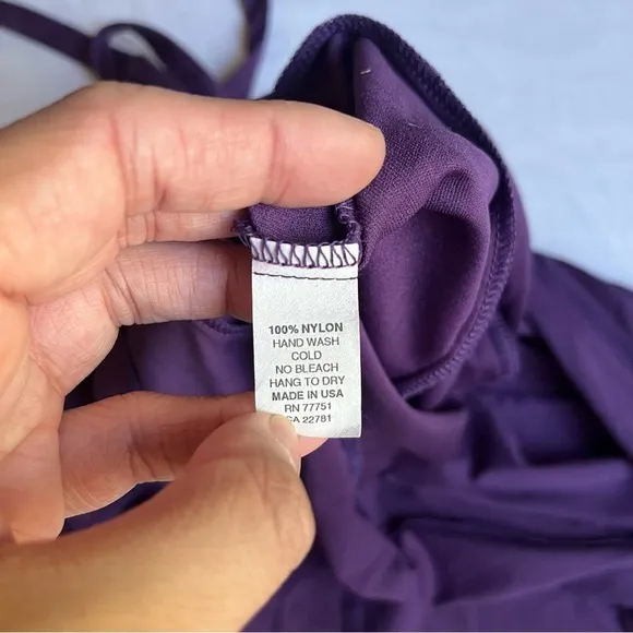 BETSEY JOHNSON vintage plum purple knit sleeveless mini wrap dress