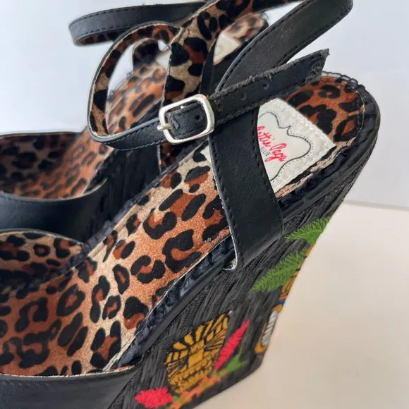 Bettie Page Tiki Klee Platform Wedge Sandals