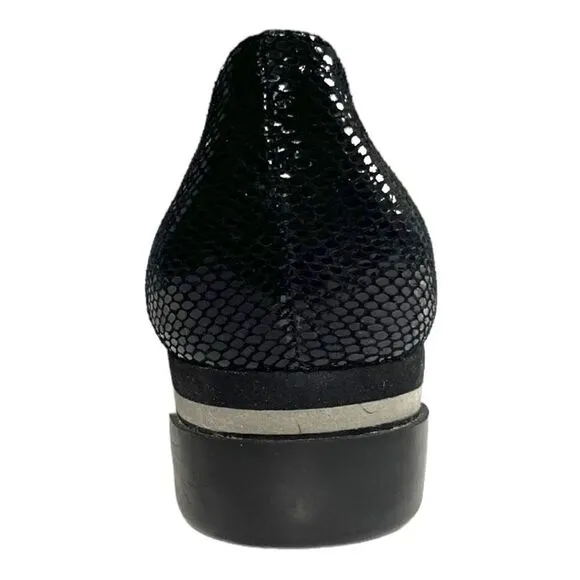 Bettye Muller Concept Women's Black Tropic Platform Wedge Leather Shoes Size 6.5