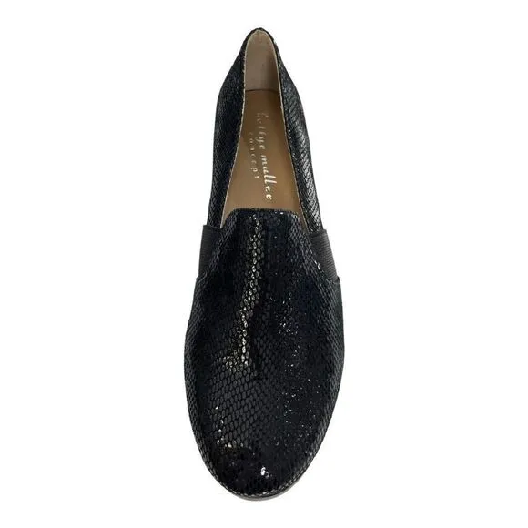 Bettye Muller Concept Women's Black Tropic Platform Wedge Leather Shoes Size 6.5