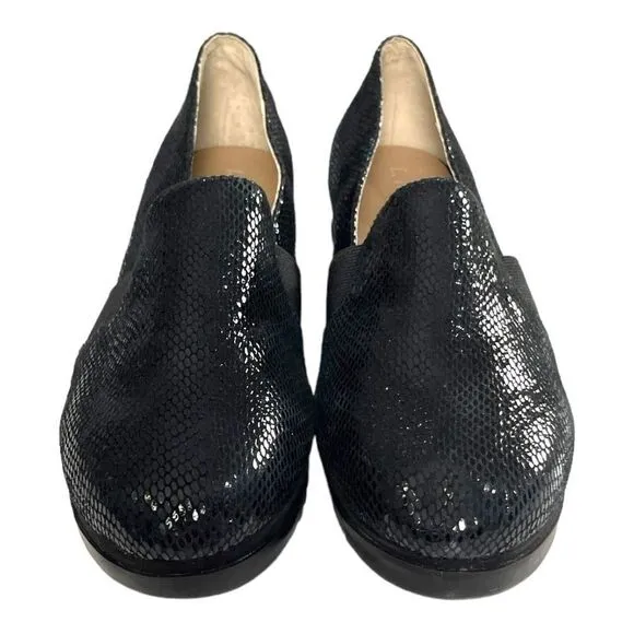 Bettye Muller Concept Women's Black Tropic Platform Wedge Leather Shoes Size 6.5