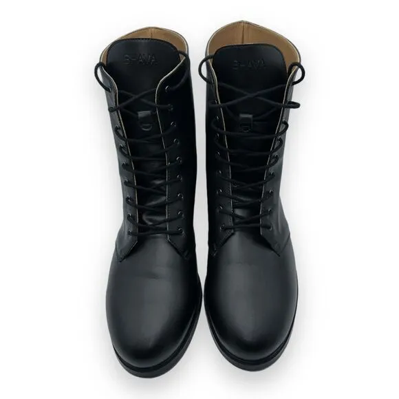 Bhava Vegan Leather Charlie Combat Lace up Boots EU 41 US 10.5