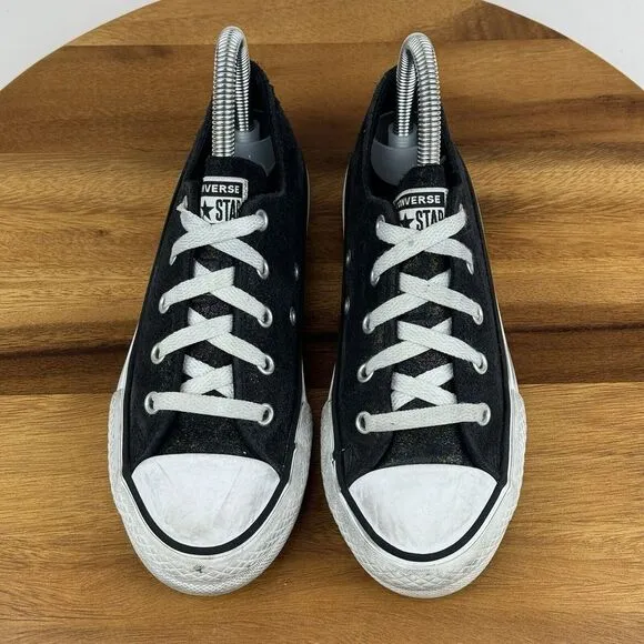 Big Kids Converse CTAS‎ Lift Platform Shiny Suede Sneakers Shoes Size 2 Y