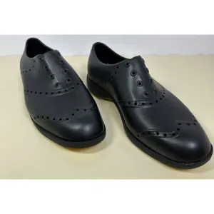 Biion Spikeless Black Wingtip Unisex Waterproof Golf Shoes  W 10 M 8