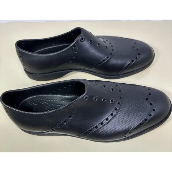 Biion Spikeless Black Wingtip Unisex Waterproof Golf Shoes  W 10 M 8