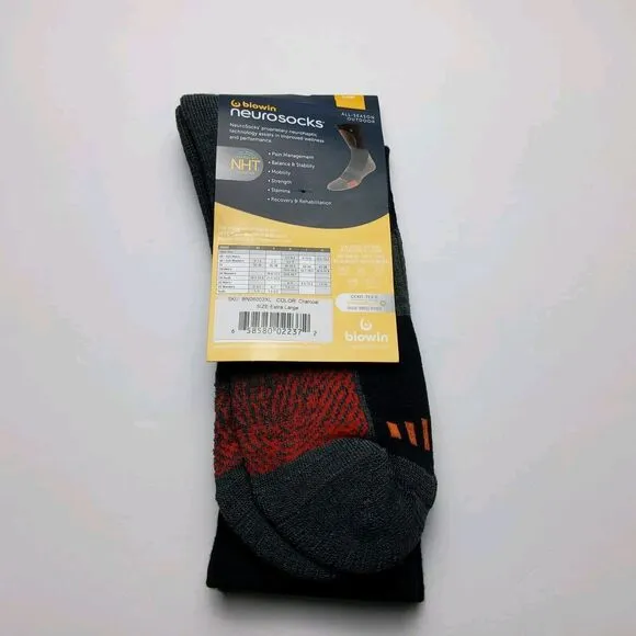 Biowin Neurosocks All Season Outdoor Wool Blend Crew Socks Size XL