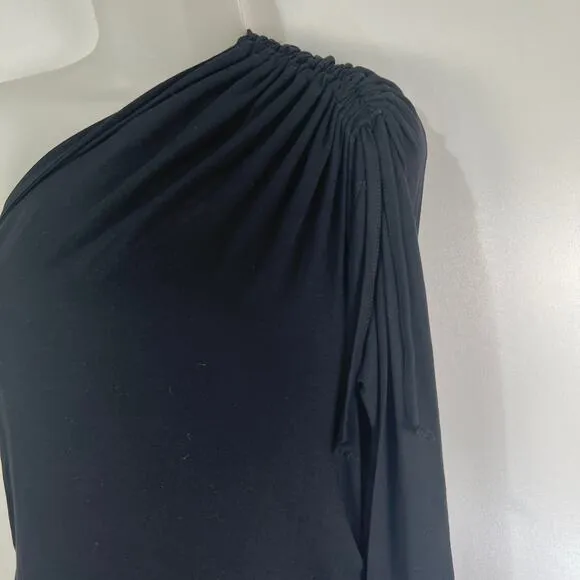 Birgitte Herskind Bjorg One-Shoulder Dress Black Stretch Jersey Modern LBD