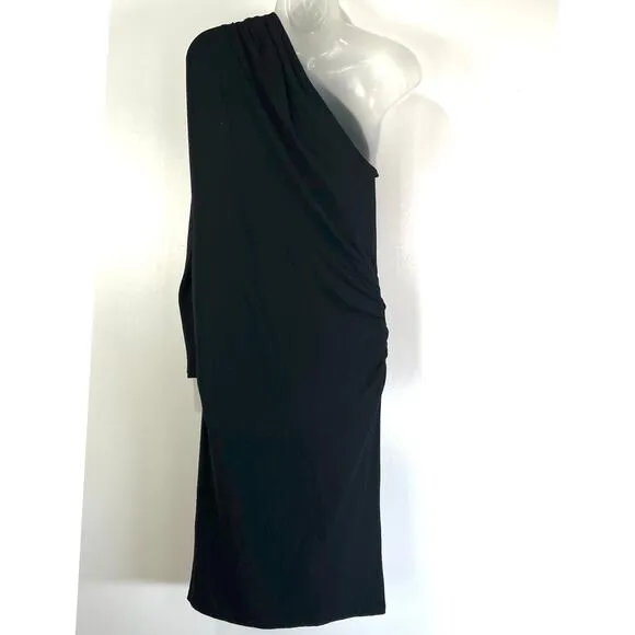 Birgitte Herskind Bjorg One-Shoulder Dress Black Stretch Jersey Modern LBD