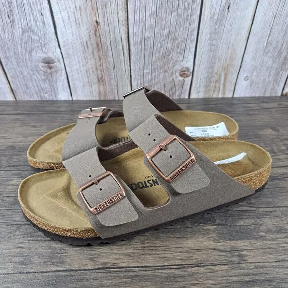 Birkenstock Arizona Birko-Flor Birkibuc Sandals Women's 10 N Men's 8 Mocha (RD)