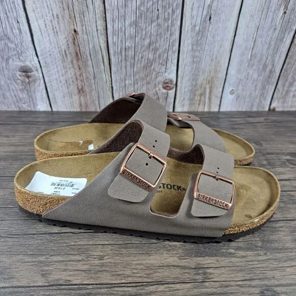 Birkenstock Arizona Birko-Flor Birkibuc Sandals Women's 10 N Men's 8 Mocha (RD)