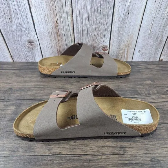 Birkenstock Arizona Birko-Flor Birkibuc Sandals Women's 10 N Men's 8 Mocha (RD)