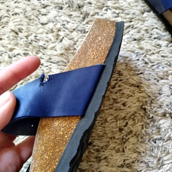 Birkenstock Betula Sandals Navy Blue Mia Mayari Shoes Synthetic Sz 38/7