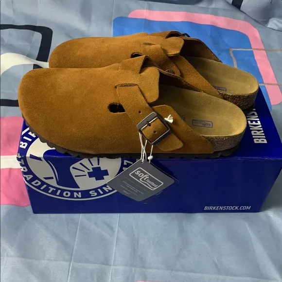 Birkenstock Boston 😘Mink Mules 😘with Breathable Design Narrow