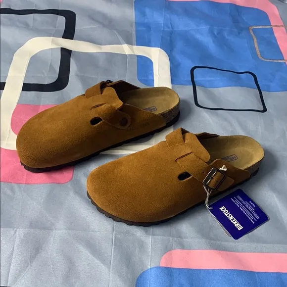 Birkenstock Boston 😘Mink Mules 😘with Breathable Design Narrow