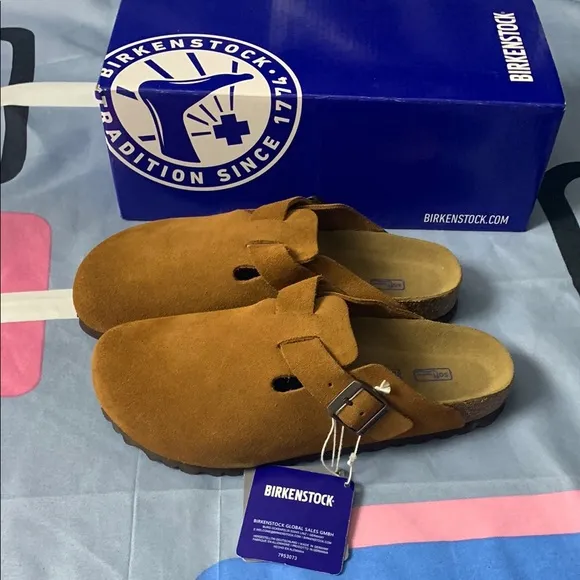 Birkenstock Boston 😘Mink Mules 😘with Breathable Design Narrow