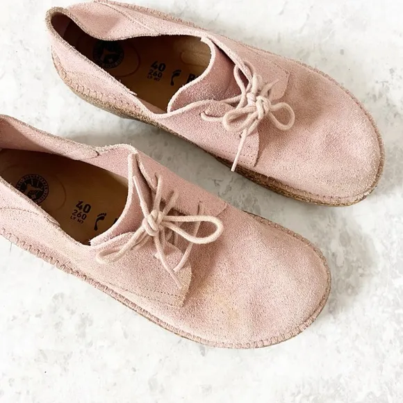 Birkenstock Gary Convertible Shoes Closed Toe Comfort 40 9 Soft Pink Lace Up