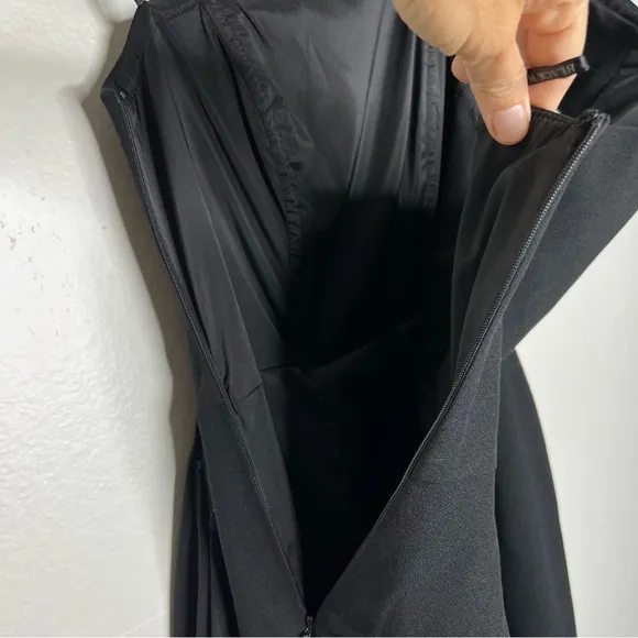 BLACK HALO X JANIE BRYANT Angelica ONE SHOULDER DRESS SIZE 2 Black