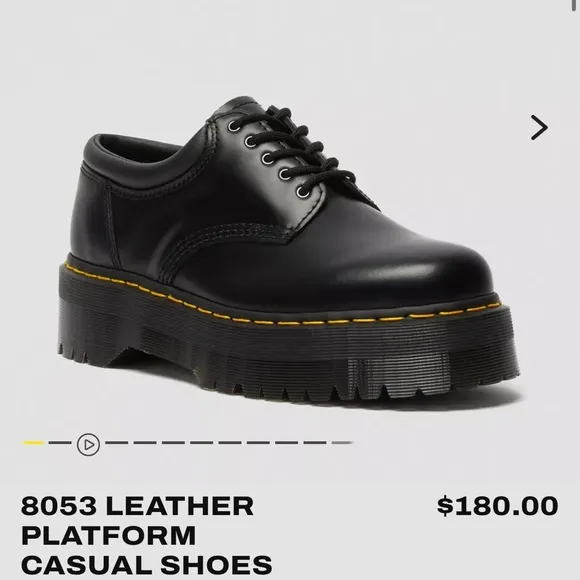 Black Platform Lace-Up Shoes